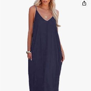 Qearal boho maxi dress with pockets!!